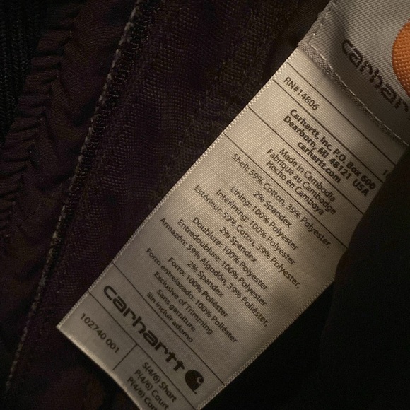 Women’s Petite Carhartt Thinsulated Bib Overalls - Picture 7 of 7